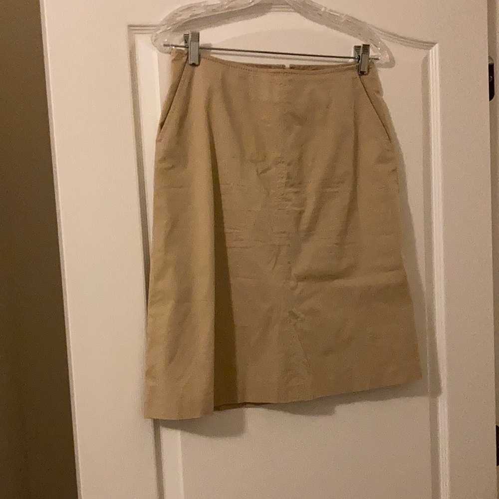 Banana Republic Tan Knee Length Skirt.